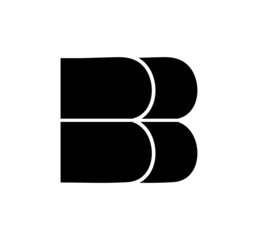 bb letter vector, BB Letter Logo Design  bold letter