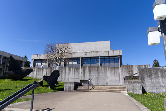 University of St. Gallen HSG main campus on a sunny spring day. Photo taken April 19th, 2022, St. Gallen, Switzerland.