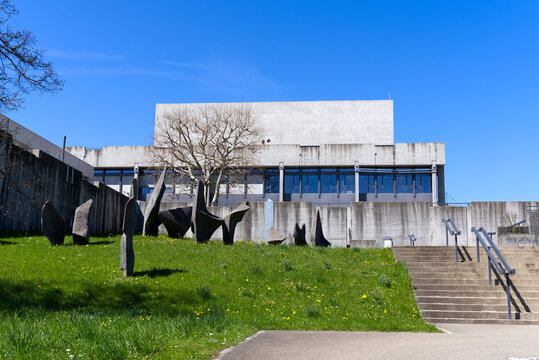 University of St. Gallen HSG main campus on a sunny spring day. Photo taken April 19th, 2022, St. Gallen, Switzerland.