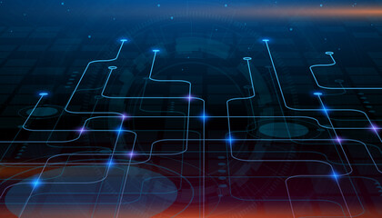 Vector Abstract technology circuit lines. Technology vector background.Eps10 vector illustration.	
