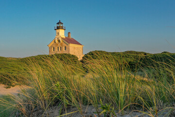 Amazing late afternoon summer photo of the North Lighthouse on Block Island, Rhode Island.