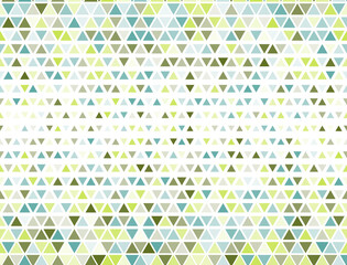 Gradation triangles halftone pattern. Fade triangular shapes banner background. Pixel