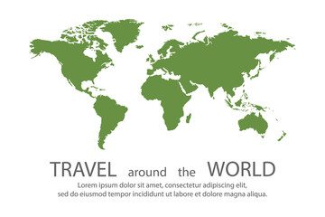 Fototapeta na wymiar Earth map. Travel concept. Travel around the world. Planet earth. Vector illustration