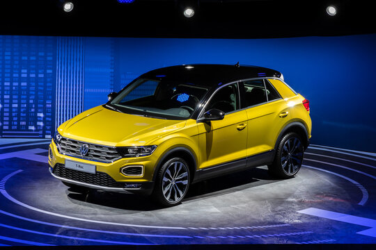 Volkswagen T-Roc car showcased at the Frankfurt IAA Motor Show. Germany - September 12, 2017.