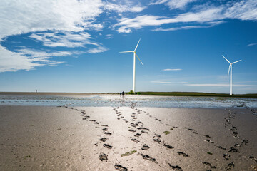 Windenergie im Wattenmeer an der Nordsee