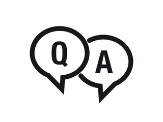 Q and A icon.  Q & a  vector logo. 