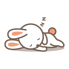 うさぎ　眠る