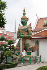Giant Statue in Wat Arun Temple, Famous Buddhism Temple in Bangkok, Thailand