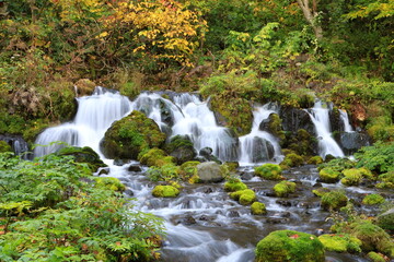 京極町　ふきだし公園の滝
