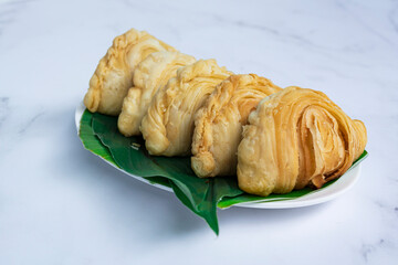 Malaysia popular and traditional snack Karipap filled with potato fillings.