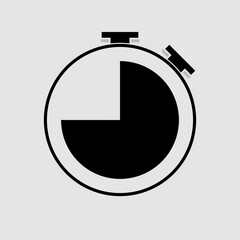 3D Rendered Clock Timer Countdown Icon Design