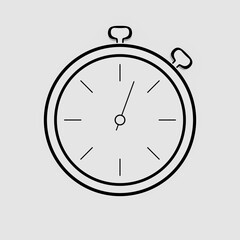 3D Rendered Clock Timer Countdown Icon Design