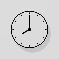 3D Rendered Clock Timer Countdown Icon Design