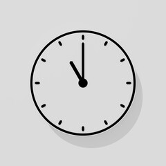 3D Rendered Clock Timer Countdown Icon Design