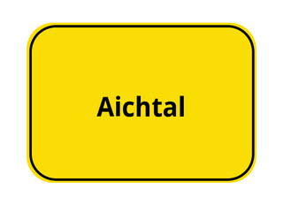 Ortseingangsschild - Aichtal
