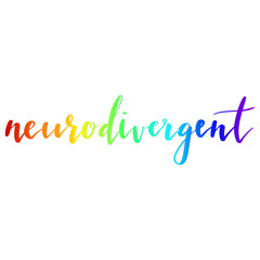 Neurodivegent hand lettering vector illustration