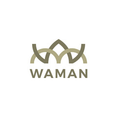 Letter AW logo design with knot outline, flat simple initial WA logo vector for business, brand Identity, and personal logo