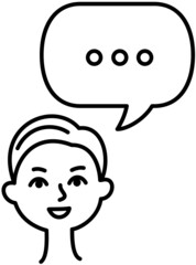 Speech bubble icon. Social media messages, comic bubbles and chats. Think stickers, speech comments. Interface dialog, talk button, application speech balloon. Message, communication letter