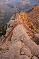 South Kaibab Trail Winds down the Grand Canyon