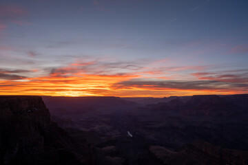 Sunset Light Fades into Evening from Lipan Point