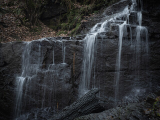 waterfall in the mountains