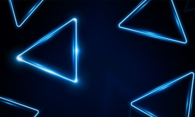 Abstract Key Door open Light out technology and with neon triangles. Hitech communication concept innovation background,  vector design