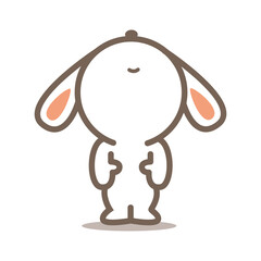 うさぎ　見上げる