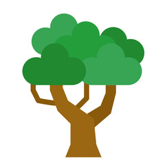 tree flat icon 
