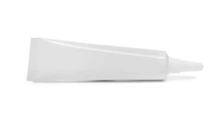 Blank tube of cosmetic product isolated on white
