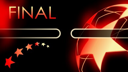 Red and black background on the theme of football.