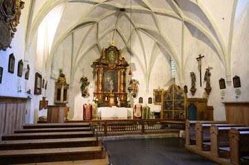 Fototapeta na wymiar chapel in Tratzberg castle in Tyrol
