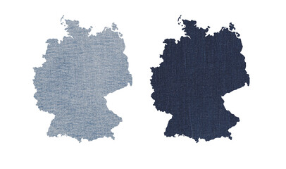 Political divisions. Patriotic sublimation denim textured backgrounds set on white. Germany