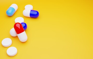 3D素材_シンプルな錠剤