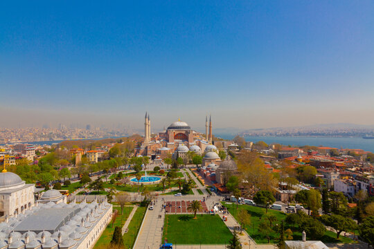 Hagia Sophia in Istanbul. The world famous monument of Byzantine architecture
