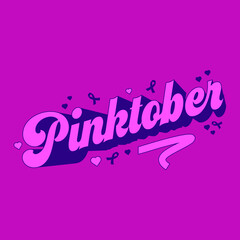 Pinktober October Pink Word Breast