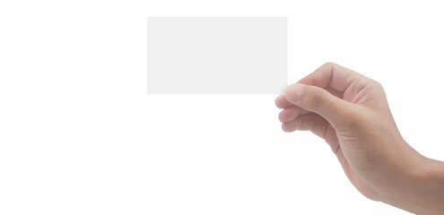 Fototapeta premium Close up of hand holding virtual card with. Credit card