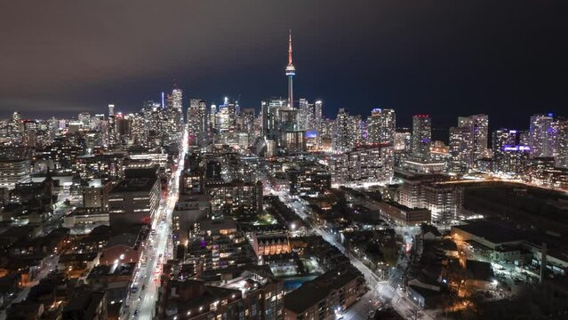 Epic Downtown Toronto, Canada Drone Hyper lapse
