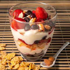 yogurt with muesli and berries