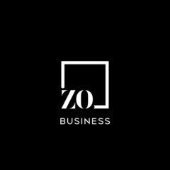 Letter ZO simple square logo design ideas - obrazy, fototapety, plakaty