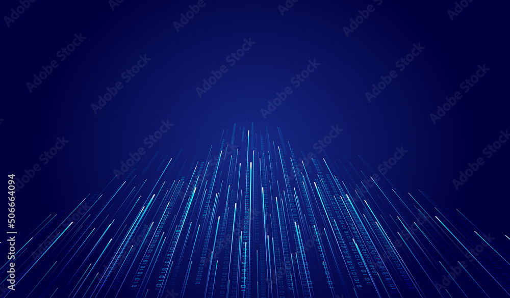 Poster converged lines and data internet technology big data background