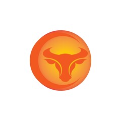 Bull head logo vector icon