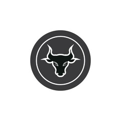 Bull head logo vector icon