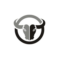 Bull head logo vector icon