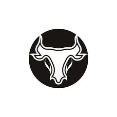 Bull head logo vector icon