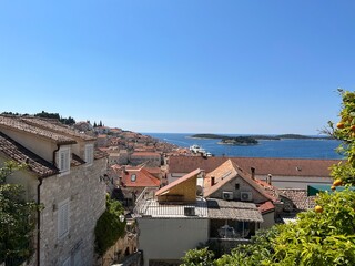 Fototapeta na wymiar Panoramic view of Hvar Town, Croatia
