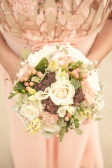 Détails des mariés le jour de leur mariage