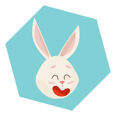 Bunny's emotion. laughing into Romb.