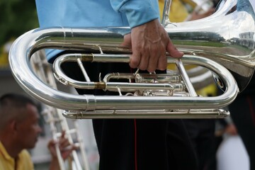 person playing trumpet