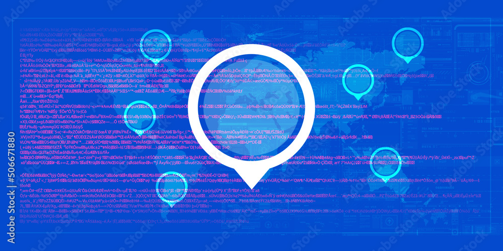 Poster 2d rendering Red map pointer
