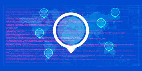 2d rendering Red map pointer
